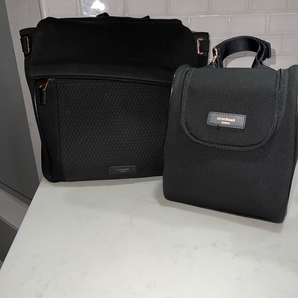 Storksak Black Men's Bag Set